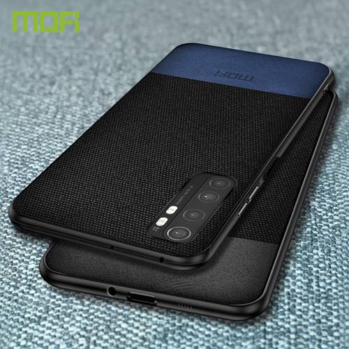 For Xiaomi Mi Note 10 Lite Case Back Cover Mi Note10 Lite Shockproof Fabric Cloth Shell Capas Silicone Hard Protect Cases