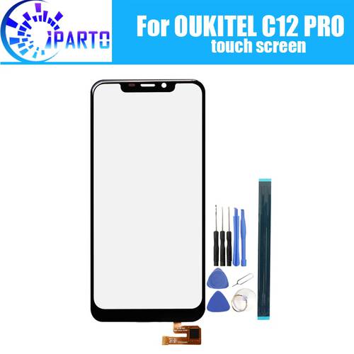 6.18 inch for OUKITEL C12 PRO Touch Screen Glass 100% Guarantee Original Digitizer Glass Panel Touch Replacement For C12 PRO