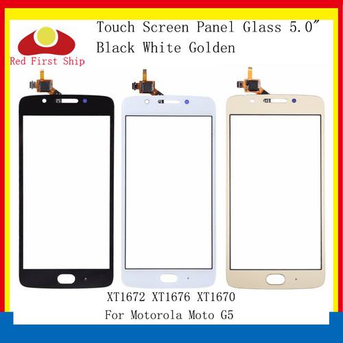 10Pcs/Lot Touch Screen For Motorola Moto G5 XT1672 XT1676 XT1670 Touch Panel Digitizer Sensor Front Outer LCD Glass Lens G5