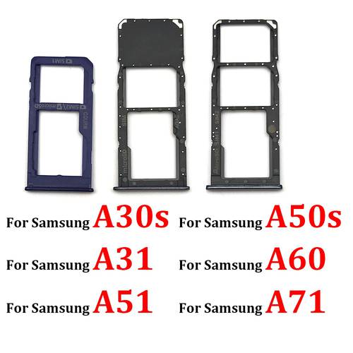 For Samsung A30S A50S A31 A51 A71 A60 Nano SIM Card Holder Tray Slot Holder Adapter Socket + Pin
