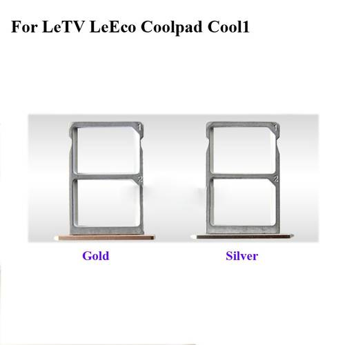 Gold Silver For LeTV LeEco Coolpad Cool1 Cool 1 C106 C 106 Sim Tray Micro SD Card Holder Slot Parts Sim Card Adapter