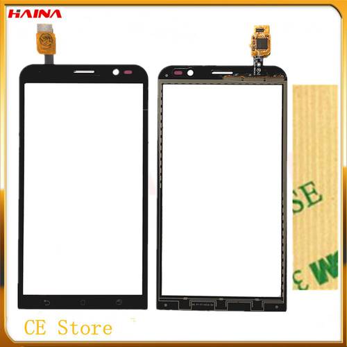 5.5 &39&39 black color Touch Front Glass lens phone For Asus ZenFone Go TV ZB551KL Touch Screen Front Glass Panel Lens with 3M Tape