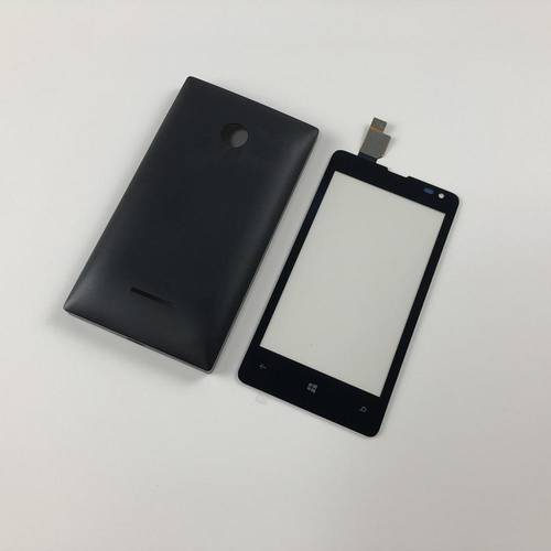 For Nokia Microsoft Lumia 435 532 N435 N532 Touch Screen Sensor LCD Display Digitizer Glass+Housing Battery Back Cover
