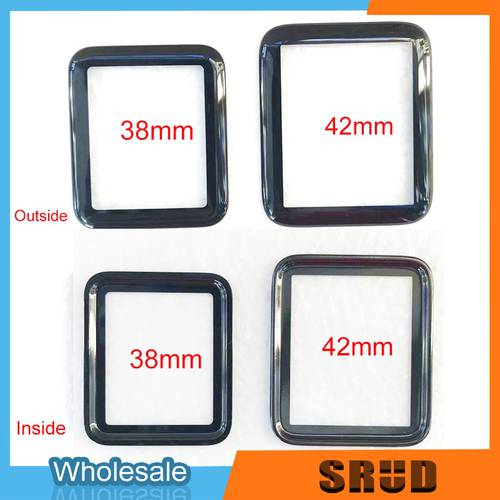 5pcs Front Outer Glass Lens For Apple Watch Series 1 2 3 4 5 6 7 38mm 42mm 40mm 41mm 44mm 45mm LCD Touch Front Outer Glass
