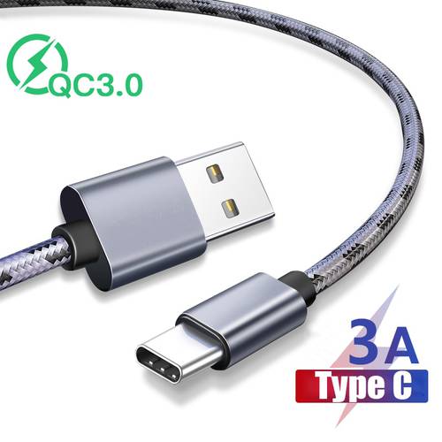 3A USB C Cable Type C USB Cable QC3.0 Fast Charger Wire for Tape C Phone Charging Wire Quick Charge 3.0 Cable for Samsung Xiaomi