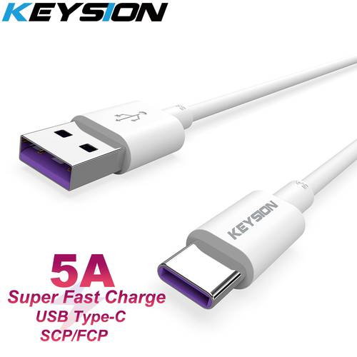 KEYSION USB C Cable 5A Supercharge USB Type C Cable for Huawei P30 P20 Pro Mate20 10 Pro P10 Plus lite Quick Charging Fast Cable