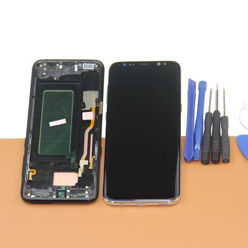 SUPER AMOLED LCD For SAMSUNG GALAXY S8 Display G950 G950F G950FD Touch Screen Digitizer Replacement S8 Plus LCD G955