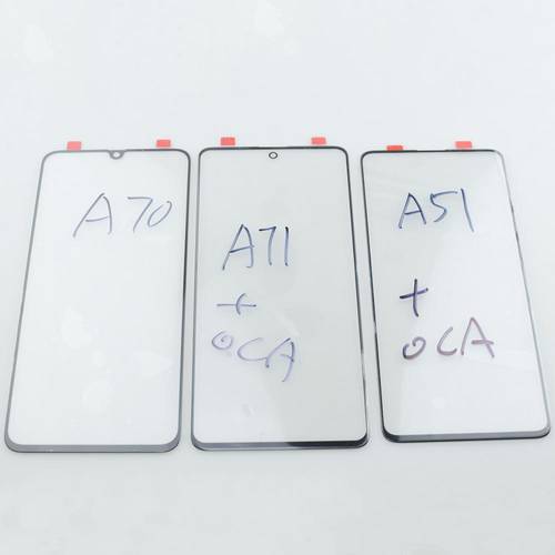 1PC Front Glass with OCA Film For Samsung Galaxy A40 A50 A70 A10 A20 A30 A51 A71 A10s A30s Touch Outer Screen Glass Lens Cover