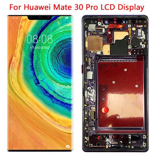 Super Amoled For Huawei Mate 30 Pro LCD Touch Screen With Frame Digitizer Assembly For Mate 30 Pro LIO-L09 L29 LCD Repair