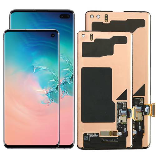 Original S10 LCD For Samsung Galaxy S10 Plus LCD Display Screen With Frame AMOLED S10 G973F S10 Plus G975F/DS LCD Replacment