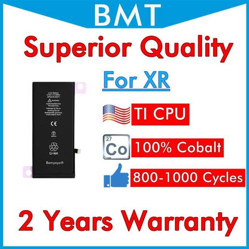 BMT 5pcs Superior Quality Battery for Phone XR 2942mAh 100% Cobalt Cell + ILC Technology -(Will not show 100% health)