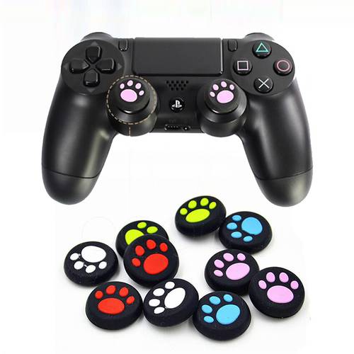 2X Cat Paw Thumb Stick Grip Cap Soft Silicone Joystick Cover Case for Sony Playstation Dualshock 4 PS4/Xbox One Controller
