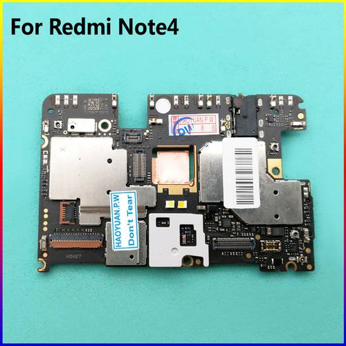 Tested Multilingual Original Work Mainboard Motherboard Circuits Cable For Xiaomi RedMi hongmi NOTE4 NOTE 4 Global Firmware