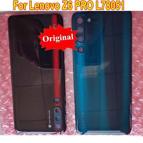 Original Best Glass Battery Back Cover with Camera Frame Rear Door Housing Case For Lenovo Z6 PRO L78051 with adhesive No Lens