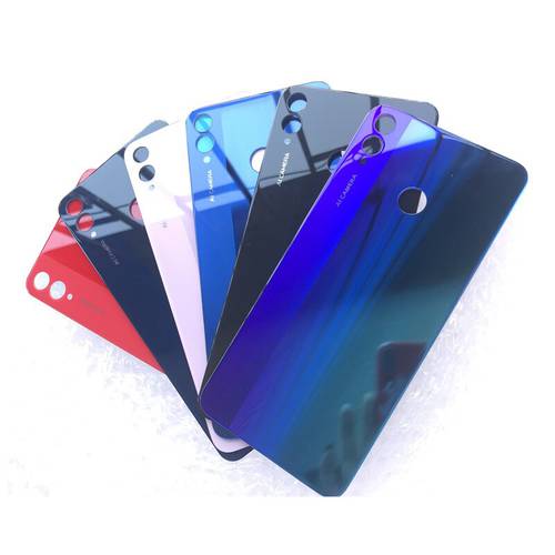 Honor8X Rear Housing For Huawei Honor 8X Glass Back Cover Repair Replace Phone Battery Door Case + Logo Sticker Glue