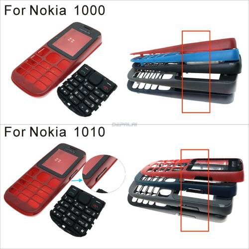 For Nokia 101 1000 101 1010 Dual card version Housing Cover Case Front Frame Battery Door keypads