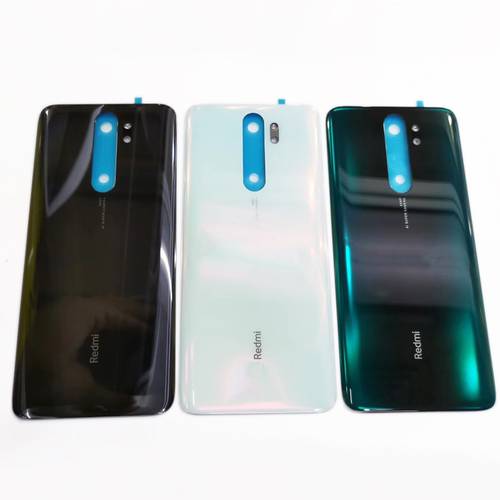 100% Original glass Back Housing For Xiaomi Redmi Note 8 Pro Back Cover Battery Case with logo Replacement For redmi Note 8 pro