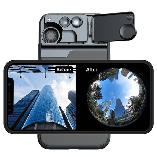 For iphone 11 pro lenses 5 in 1 Phone Lens 2X telephoto Lens Fisheye 10X 20X Macro Lens Phone Case For iphone 11 pro lenses