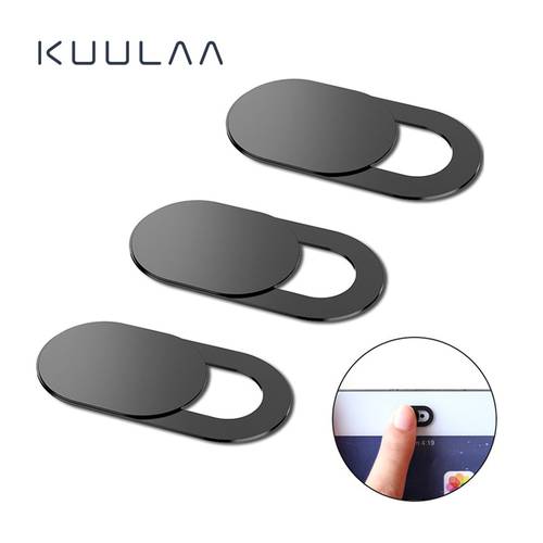 KUULAA Mobile Phone Privacy Sticker WebCam Cover Shutter Magnet Slider Plastic For iPhone Web Laptop PC For iPad Tablet Camera