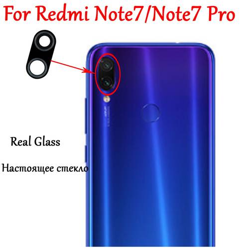 2PC New Original Rear Back Camera Glass Lens Cover+Double-Side Adhesive For Xiaomi Redmi Note7 Note 7 Pro Note7Pro Fast Ship