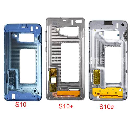 For Samsung Galaxy S10 S10 Plus S10e Middle frame bezel Front Frame Housing S10+ LCD Support Frame Chassis With Side Button
