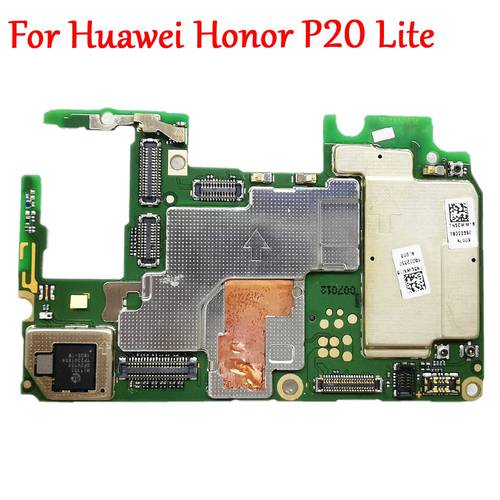 Original Unlocked For HuaWei P20 Lite Motherboard Logic Board Mainboard Full Chips Android System 64gb 128gb ROM 4GB RAM Plate