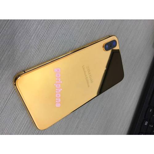 2020 Perfect Quality 24k Mirror Gold Chassis for phone X xs xs max real gold style Battery Door Housing Middle Frame