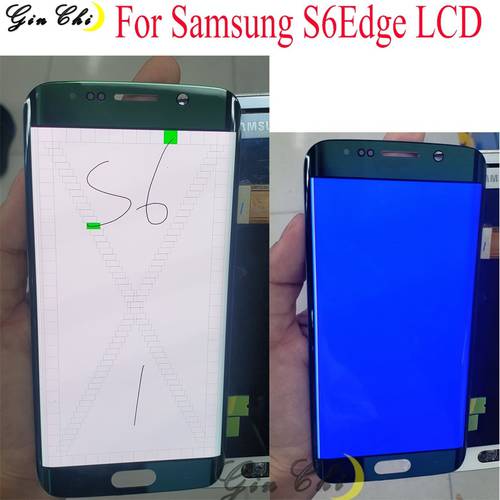 For Samsung S6 edge LCD Display Touch G925F LCD Display For Samsung S6edge LCD band line display mobile phone defective screen