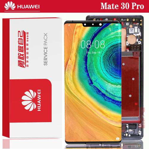 Original 6.53&39&39 Amoled Display with frame for Huawei Mate 30 Pro Display Touch Screen Digitizer Assembly LIO-L29 Repair Parts