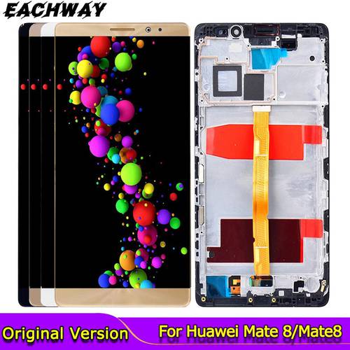 For Huawei Mate 8 LCD Display Touch Screen Digitizer Assembly With Frame Replacement Tested Well For Huawei Mate 8 LCD Display