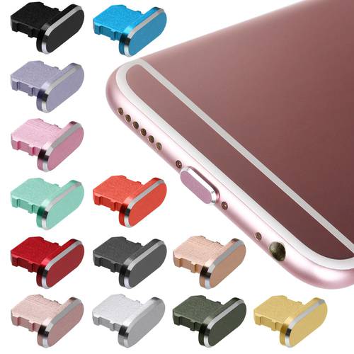 Fashion Anti Dust Charger Dock Plug Metal Stopper Cap Cover For IPhone X XR Max 8 7 6S Plus Intelligent Mobile Phone Accessories