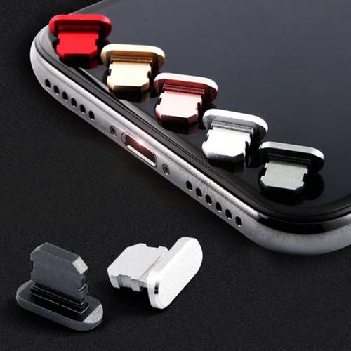 1pc Mobile Phone Dust Plug For IPhone X/8Plus/7/6s More Comprehensive Protection No Fading More Wearable Light Aluminium Alloy