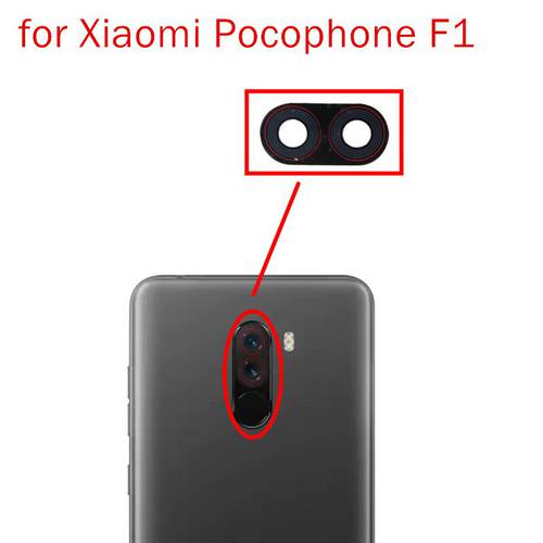 2pcs/lot for Xiaomi Pocophone F1 Back Camera Glass Lens Main Rear Camera Lens with Glue Pocophone F1 Repair Spare Parts