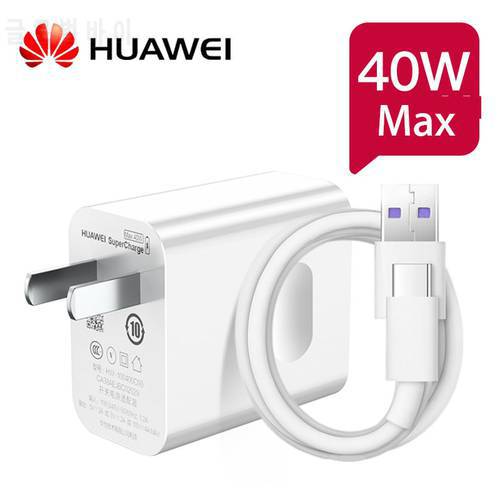 Original huawei 40w charger supercharge super charging for huawei p30 p20 pro mate 30 20 RS nova 5 pro Honor 20 magic 2 10V