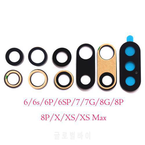 Rear back Camera Lens glass replacement For iphone 6 6S 6S plus 7 7Plus 8 8 Plus X XR XS Max with sticker glue
