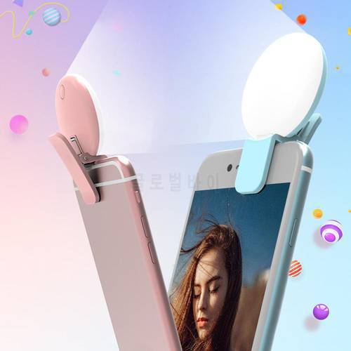 Adjustable 12LEDs SF02 Portable Rechargeable Mobile Phone Photo Selfie LED Fill Light Phone Accessories with Clip
