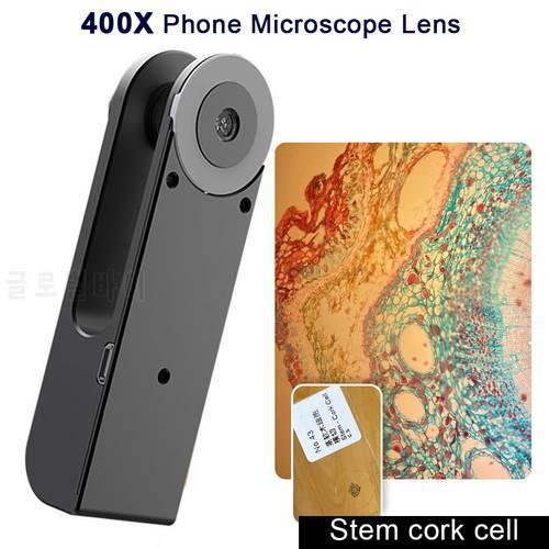 400X Mobile Phone Microscope Lens HD Camera With Led Light Cellphone Super Macro Lens Universal Lens for iPhone Smartphone