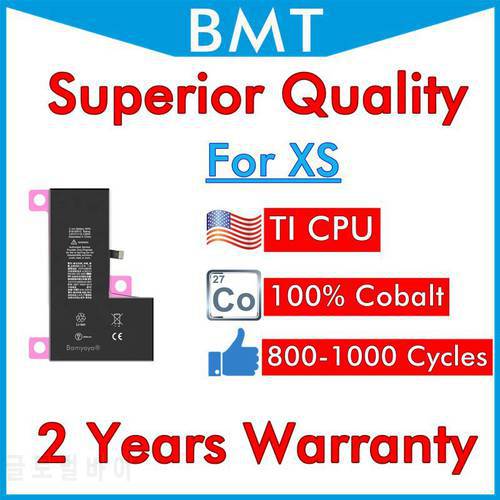 BMT 5pcs Superior Quality Battery for Phone XS 2658mAh 100% Cobalt Cell + ILC Technology (Will not show 100% health)
