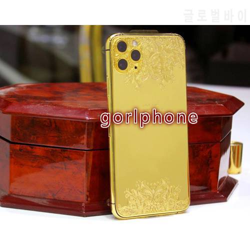 2020 hot luxury real gold plated housing for Phone 11 11 pro max replacement housing Mobile Phone luxury battery door back