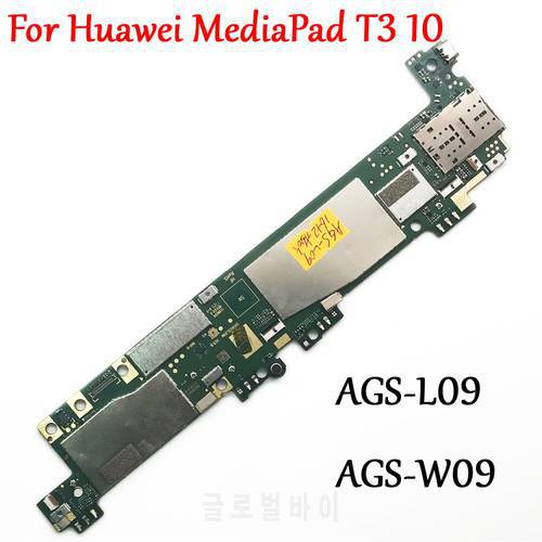 Full Work Original Unlock Motherboard For Huawei MediaPad T3 10 AGS-L09 AGS-W09 Mainboard Logic Circuit Electronic
