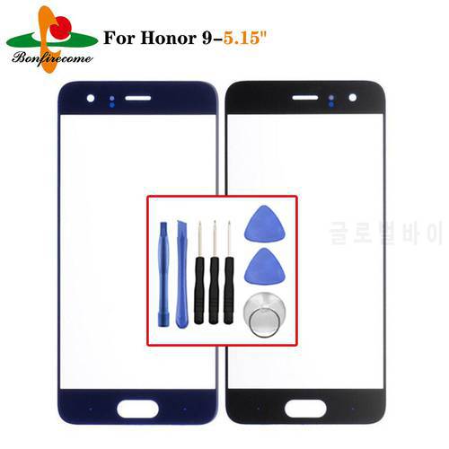 Outer Screen For Huawei Honor 9 Front Touch screen Panel LCD Display Out Glass Cover Lens Replacement