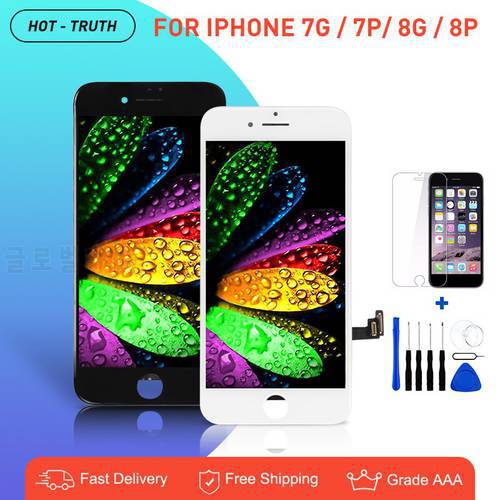 10PCS/Lot No Dead Pixel LCD Display For iPhone 7 8 7 Plus Touch Screen Digitizer Assembly AAA+ For iPhone 8P 7G 8G Fast Shipping