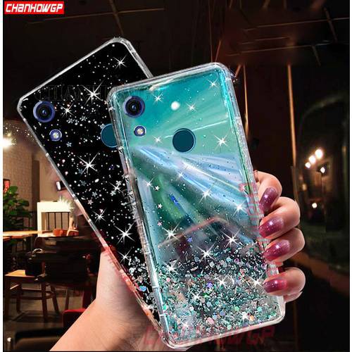For Honor 8A Prime Case Soft Clean Glitter Sequins Cover on For Huawei Honor 8A JAT-LX1 8 A Honor8A 8 A 2020 Phone Back Case