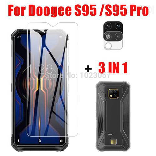3-in-1 Case + Camera Tempered Glass On Doogee S95 Pro ScreenProtector Glass for Doogee S95 3D Glass