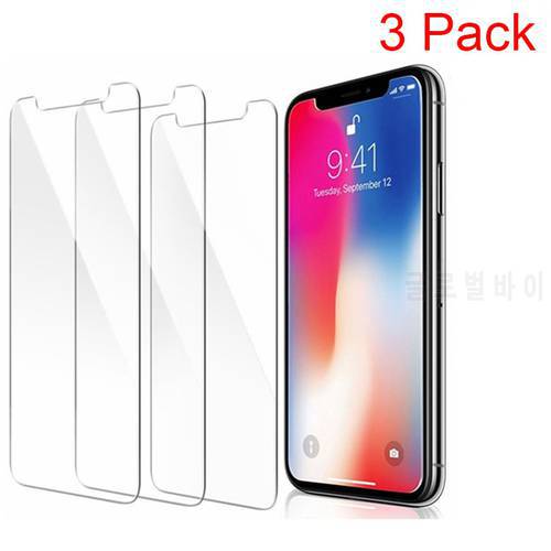 3PCS 3 Pack / Lot Tempered Glass for iPhone 14 12 Mini 11 13 Pro Max X XR XS Max 8 7 6 6S Plus 5S SE Screen Protector Film Phone
