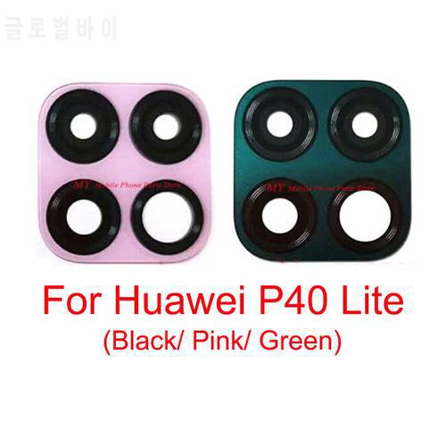 Rear Back Camera Glass Lens Cover For Huawei P40 Lite P40lite Main Facing Camera Lens Glass Black Pink Green