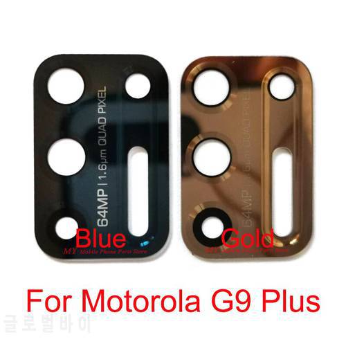 10 PCS Rear Back Camera Glass Lens Cover For Motorola Moto G9 Plus G9+ G9plus Cell Phone Camera Lens Glass With Sticker 64MP
