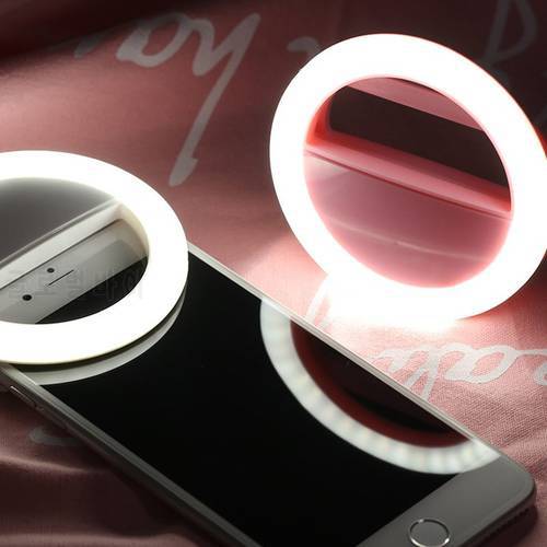 Selfie LED Ring Flash Light Portable Phone Selfie Lamp For iPhone SE 2 X Xs Xr 8 Plus 11 Pro Max Huawei P40 P30 Lite Samsung M31