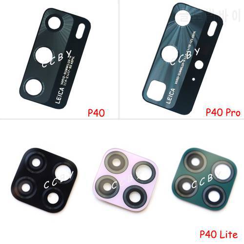 10pcs Rear Back Camera Glass Lens Cover For Huawei P40 Pro Lite 5G With Ahesive Sticker Replacement Parts
