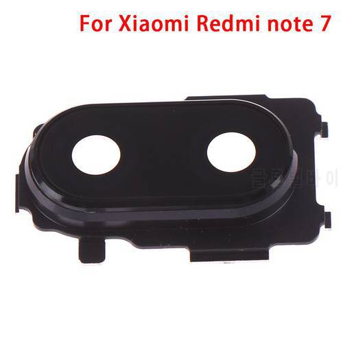 For Xiaomi Redmi Note 7 Camera Lens Glass Back Cover With Metal Frame Holder Replacement Repair Parts